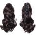 12 Long Curly Ponytail Extension | Clip-in Claw Hairpiece Ombre Synthetic Dark Brown | Realistic and Natural Looking - Buy Online on GoSupps.com