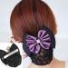 Bowknot Snood Net Net Hair Clip Net Hair Clip Barrette Hairnet Bowtie Hair Bun Cover Snood Net Hair Clip Barrette Black - Buy Online on GoSupps.com