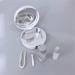 Infeksiya Round Contact Lens Case - Silver Travel Container for Contact Lenses | Perfect Gift & Care Box - Buy Online on GoSupps.com