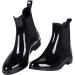 Evshine Women's Lightweight Chelsea Rain Boots - Size 9 Black | Waterproof Ankle Booties - Buy Online on GoSupps.com