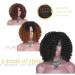 HBINGBING Long Hair Synthetic Ombre Wigs for Women - Kinky Curly Afro Wig in Black Brown Golden - Perfect for African American Style - Buy Online on GoSupps.com