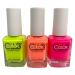 Color Club Neon Warm Nail Polish Set of 3 - Gel Nail Polish for Salon Style Nail Manicure and Nail Art - Modern Style Soak Off UV Gel Nail Polish Set