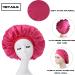 Silk Wide Band Satin Bonnet for Hair Care - Rose Red Sleep Cap for Women and Girls - Buy Online on GoSupps.com