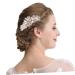 DOITOOL 1pc Crystal Headpiece Bridal Side Comb Bridal Headpiece Pearl Hair Accessories Pearl Tiara Rhinestone Hair Comb Hair Scrunchie Chiffon Rhinestones Wedding Bride