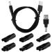 5V USB mesh cable cable razor charger 7 plugs usb adapter set Compatible with Remington Razor Philips Razor Series for all types of electrical haircutors of razor faith devices
