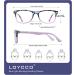 Square Reading Glasses 2/4/5 Pack - Blue Light Blocking Readers for Men & Women - Spring Hinge 2 Pack Purple + Green 2.0x Magnification - Buy Online on GoSupps.com