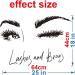 Stylish PVC Removable Wall Decal for Lash & Brow Studios - Eye & Brow Design Decor 25"x18" (Black-JZY234 - Buy Online on GoSupps.com