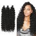 22 Inch Ocean Wave Crochet Hair 3 packs Wave Deep Twist Braiding Hair Deep Ripple Crochet Synthetic Braids Hair Extension (22 inch 1B) 22 Inch (Pack of 3) 1B