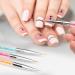 5pcs Double Ended Nail Art Brushes Dotting Tools Kit for Gel Nails & Manicure | Nail Polish Pens & Accessories A01 - Buy Online on GoSupps.com