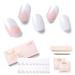 Nailog Nail Wraps - 20 Pcs Semi Cured Nail Polish Stickers for Long-Lasting Gel Finish Nail Art - Mademoiselle Collection - Buy Online on GoSupps.com