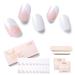 Nailog Nail Wraps 20Pcs Semi Cured Nail Polish Stickers Long -lasting nail wraps for women with soft gel finish nail art strips kit Mademoiselle