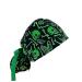 Turn Up Ponytail Medical Scrub Cap Skulls Glow in The Dark. - Ponytail Scrub Hats Bouffant Scrub Hats for Women Unisex Surgical Caps Dr. Hats Nurses Hats