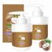 QFFYFZAL Coconut Oil Facial Hair Removal Cream Gentle Body Hair Remover Cream Fast Painless Soothing Depilatory for Sensitive Skin 2pcs