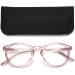 MAGIMODAC Women s Computer Reading Glasses - Blue Light Filter Oval Design 1.0 Diopters Transparent Pink - Visual Aid for Eye Comfort - Buy Online on GoSupps.com