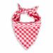 Monkimau dog scarf for large dogs - dog scarf checked and striped (red)