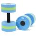 OSMOFUZE Aquatic Exercise Dumbbells - Set of 2 for Water Aerobics Fitness and Pool Exercises Blue-green