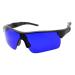 Men's Golf Ball Finder Glasses - True Blue Lens - Sports Style Frame - Wrap Around Sunglasses Black
