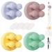 Aot 4 pieces of adhesive hooks wall hook silicone toothbrush holder hook self -adhesive elastic cable holder key hook pen holder razor bracket shower for bathroom kitchen secretariat (4 colors)