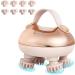 Arboleaf Electric Scalp Massager - IPX7 Waterproof Head Massage Device with 8 Removable Heads & 3 Modes for Relaxation & Deep Cleaning - Pink - Buy Online on GoSupps.com
