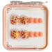 Ruarby Long Coffin False Nails Press on Nails Full Cover French Tip Pink and White Stick On Nails for Nail Enthusiasts Gradient DMDT02