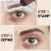 FENVIRN Eyebrow Stamp Kit - 20 Waterproof Stencils for Perfect Dark Brown Brows - Buy Online on GoSupps.com