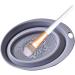 HMLTD Silicone Makeup Brush Cleaning Mat | Silicone Mat for Makeup Brush Washing - Portable Makeup Brush Cleaner Washing Tools for Brushes and Makeup Eggs Grey - Buy Online on GoSupps.com