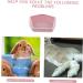 Levemolo Rabbit Toilet Pet Toilet Supply Rabbit Bedding Small Pet Toilet Bunny Bedding Litter Pink Ceramics 30X26X12.5cm Pink - Buy Online on GoSupps.com