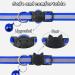 Taglory Reflective Cat Collar 2-Pack - Adjustable Safety Clasp & Bell for Kittens - Dark Blue 15-20cm - Buy Online on GoSupps.com