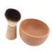 Durable Men's Razor Brush Set - Portable Foam Production with Wooden Handle & Stainless Steel Bowl for Home Salon & Travel - Buy Online on GoSupps.com