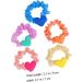 FRCOLOR Girl Hair Ties Heart Ruffled Hair Tie Heart Charm Hair Tie hair Women Scrunchies hair ties for girls scrunchies for women Ponytail Holders women's sweet cloth hair - Buy Online on GoSupps.com
