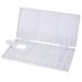 Watercolor Palette Folding Paint Tray Plastic Painting Pallet with 33 Compartments, Thumbhole and Brush Holders, White