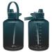 Simple Modern Half Gallon 64 oz Water Bottle with Push Button Silicone Straw Lid & Motivational Measurement Marker | Large Reusable Tritan Plastic Water Jug | Summit Collection | Moonlight 64oz (Half Gallon) Ombre: Moonlight