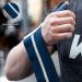 Weightlifting House Wrist Wraps - Professional 18 Gym Support for Men and Women - Blue and White - Buy Online on GoSupps.com