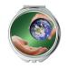 YENDOSTEEN Mirror earth round makeup mirror World Earth Globe Keep Give Take Pass Ball makeup mirrors pocket mirror portable mirror