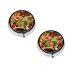 Large Pizza Printed Mini Round Pill Box Pill Box 3 Compartment Medicine Pill Case Pill Organizer Travel Pillbox Portable Pill Box for Pocket Home Office Use