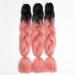 Showjarlly Kanecalon Hair Extensions - Ombre Jumbo Braid 24 inch Black/Pink - Premium Kunsthaar Braids for Stylish Looks - Buy Online on GoSupps.com
