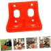 FRCOLOR 2pcs Cattle and Sheep Lick Brick Box Plastic Stand Lamb Feeding Bucket Animal Husbandry Supply Trays 16.6x16.6cm Orange - Buy Online on GoSupps.com