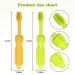 CLdy Baby Biting Toys - BPA-Free Silicone Teething Rings & Toothbrushes for Babies 3+ Months - Stimulate & Massage Gums (Yellow-Green 2 Pieces) - Buy Online on GoSupps.com