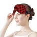 Red and Black Checkered Sleep Mask for Women | Adjustable Eye Shades & Elastic Strap International Shipping Available - Buy Online on GoSupps.com