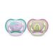 Philips Avent Ultra Air Schnuller-2 Pack BPA-free breathable pacifier for babies from 0-6 months including transport and sterilization box purple/green (model SCF085/59) 2 Pack purple/green