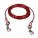 CTOPOGO 10FT /16FT /33FT-Dog Tie Out Cables Pets Tie-Out Linen Tie-Out cable heavy dogs Dogs chain linen for dogs up to 125 lbs pets lead for small /medium size (5m red) 5m red