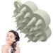 Portable Silicone Scalp Peeling Shampoo Massager - Hair Growth Brush & Shower Tool in Light Gray - Buy Online on GoSupps.com