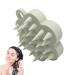 LNHGH scalp brush-hair-head skin-scrubber massager |Shower hair brush for hair growth silicone face washer for adults men women light gray