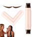 Eyeliner Stamp Tampon Eyeliner Double T te Pochoir Pliable Pour Les Yeux Et Anti-T ches Stylo Tampon Eyeliners Ail Eye Liner Longue Dur e Avec Poin on For Parties Travel Workdays Weddings Brun