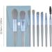 Makeup Brushes Eye Makeup Brush Set - 8 Professional Eyeshadow Eyebrow Blending Eyeliner Brushes for Powder Makeup blue + bag - Buy Online on GoSupps.com