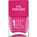 Nails Inc It's Topless Gel Nail Polish 4-in-1 Base Coat Treatment Colour & Top Coat Long Lasting Strong Chip Free Nails Glossy Salon Quality Manicure Air Dry Nail Polish - Intense Hot Pink - 0.47 Oz