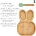 Tiggi Bamboo Baby Suction Plate - Complete Weaning Set | Eco-Friendly Non-Slip Bamboo Plates for Babies and Toddlers (Bunny Rabbit Soft Mint) - Buy Online on GoSupps.com