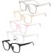 DEOMOR 5 pieces / 5 colors decorative glasses without prescription transparent lens retro glasses without prescription
