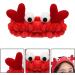 HAICN 2Pieces Crab Plush Headband Red Facial Makeup Head Wraps Cartoon Elastic Head Band Creative Hair Accessories for Women Girls Party Favors - Buy Online on GoSupps.com