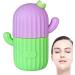 NEFLUM CAKTUS-EISROLLER: GUA-SHA Facial Roller & Ice Cube Maker for Swelling Relief | Beauty Skin Care Tool - Food-Safe Silicone in Green/Violet - Buy Online on GoSupps.com